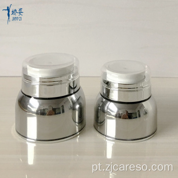 30ml Garrafa Airless prata brilhante 50ml